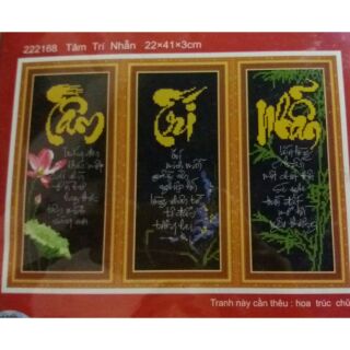 Tranh thêu chữ thập Tâm Trí Nhẫn 222168