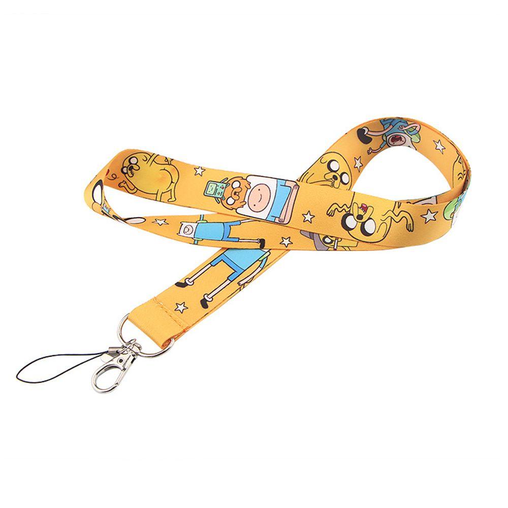 Móc Khóa / Thẻ ID / Điện Thoại Họa Tiết Hoạt Hình &quot;Adventure Time&quot; Kèm Dây Đeo Tiện Dụng