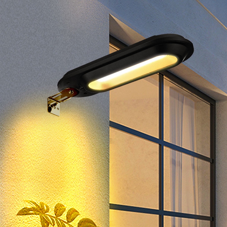 Đèn Năng Lượng Mặt Trời 180° Đèn Led Ngoài Trời Gắn Tường Ngoài Trời 18 Bóng Chạy Bằng Năng Lượng Mặt Trời Chống Thấm Nước