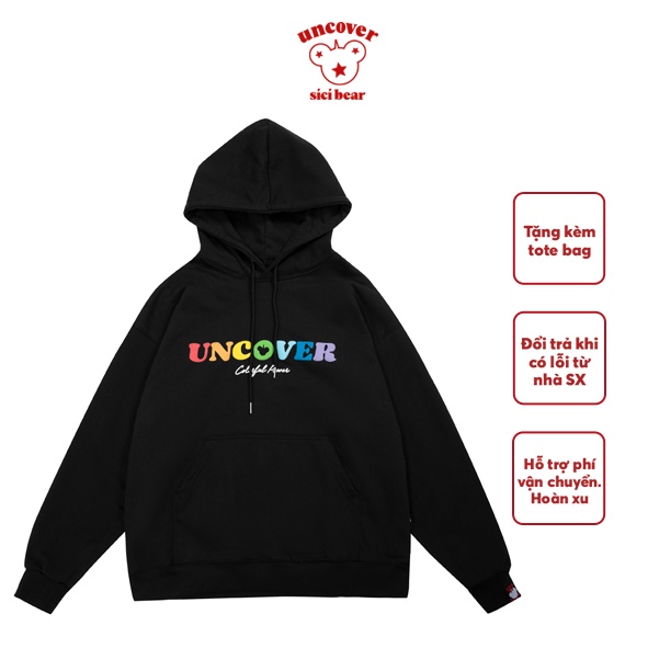 Áo Hoodie Uncover Basic V2 ( Đen)