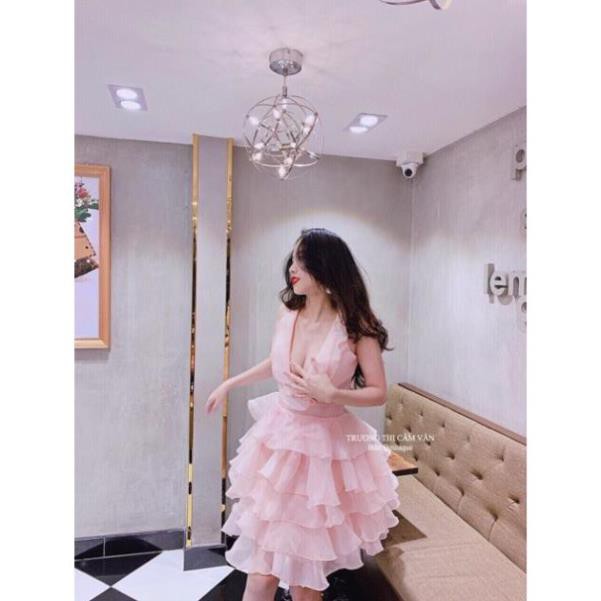 Đầm xoè tầng voan kiếng công chúa