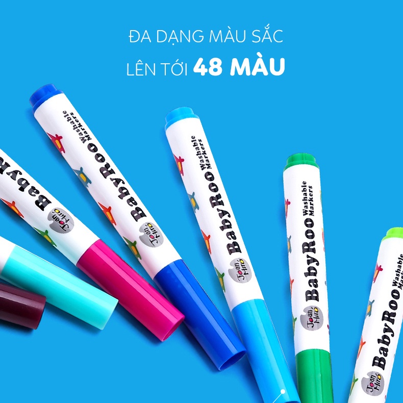 [DỄ RỬA] Bút Dạ Washable Marker- CHÍNH HÃNG Joan Miro dễ dàng tẩy xóa tiêu chuẩn Châu Âu Cho Bé 3+