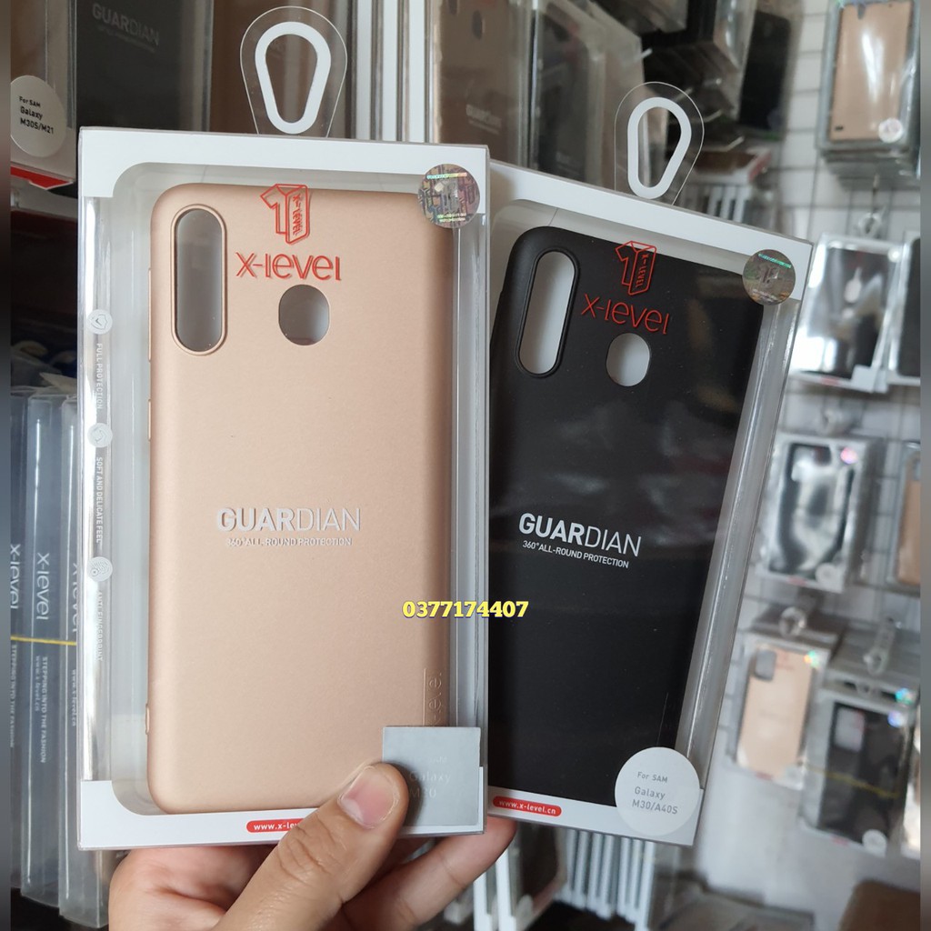 Ốp lưng dẻo màu X-Level cho Samsung M30 silicon màu đen chống bẩn