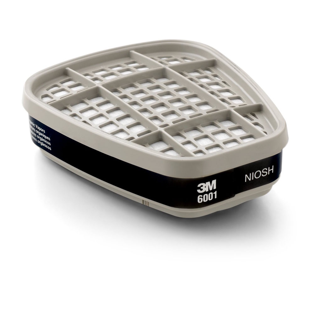 PHIN LỌC HƠI HỮU CƠ CHO MẶT NẠ 2 PHIN LỌC 3M 6001 (1 bộ 2 cái)