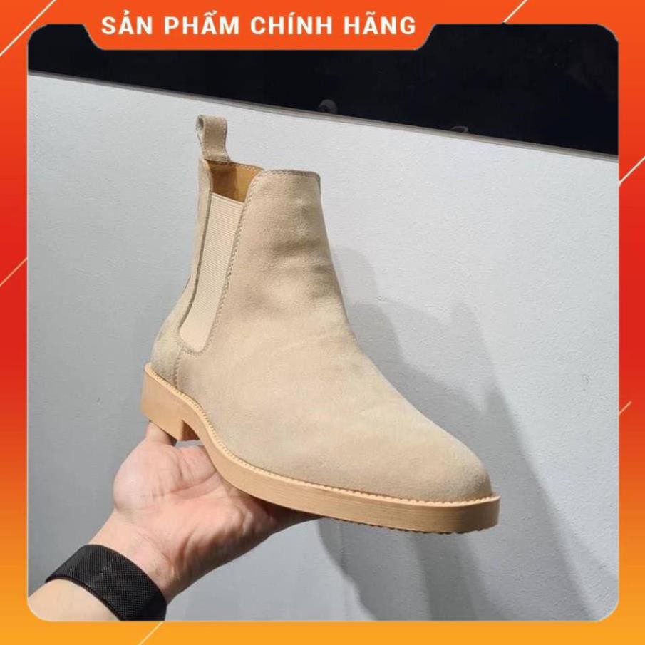 Giày Chelsea Boots nam SN06 màu Tan cao cổ da lộn đế cao cá tính năng động trẻ trung -hut