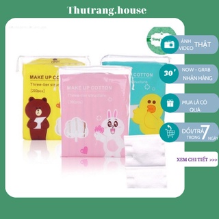 Bông tẩy trang Make Up Cotton Line friend 200 miếng