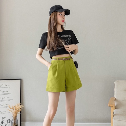 Quần short nữ cạp cao đùi nữ chất liệu vải tuyết mưa bigsize 40 - 75kg