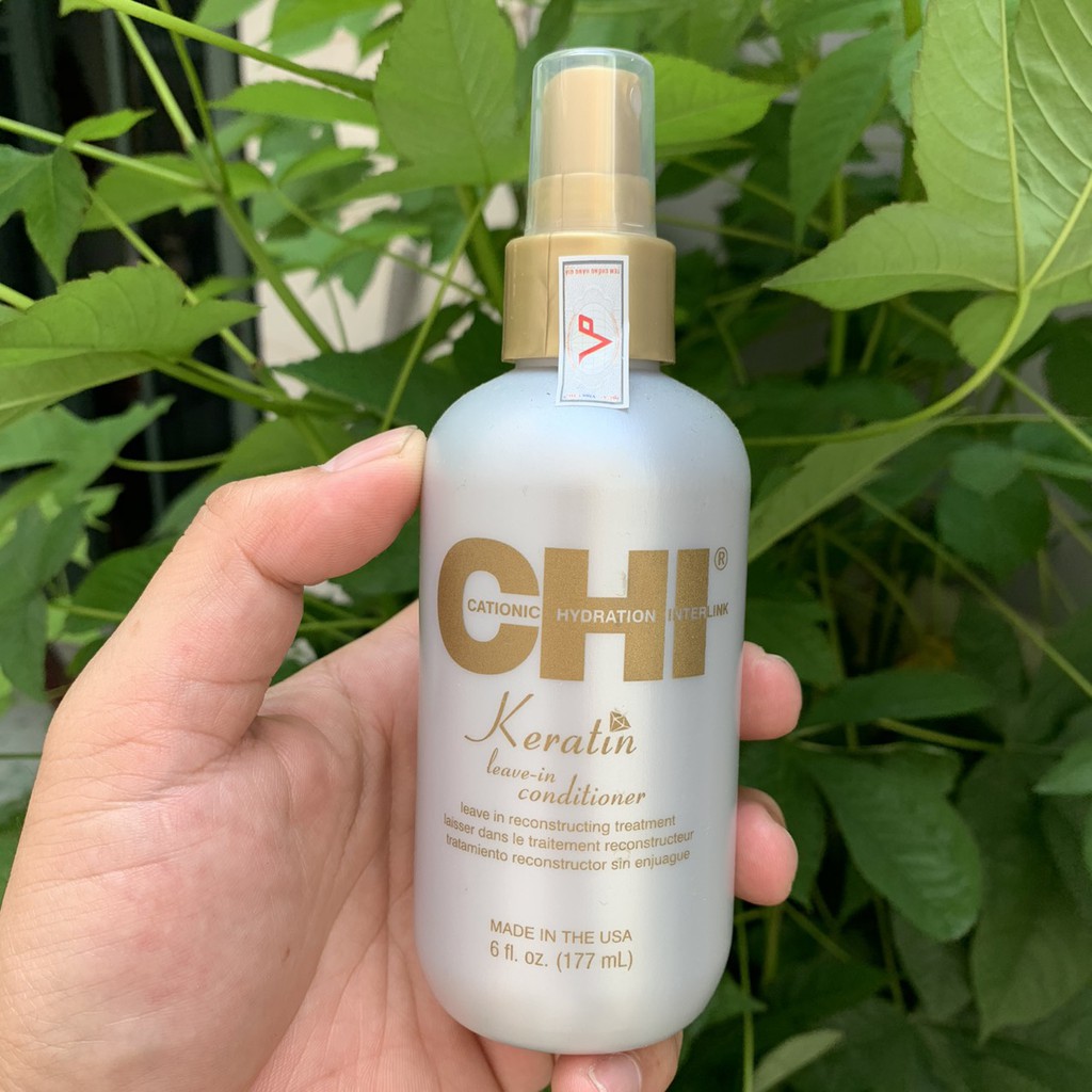 Xịt dưỡng phục hồi ( xả khô ) CHI Keratin Leave In Conditioner 177ml