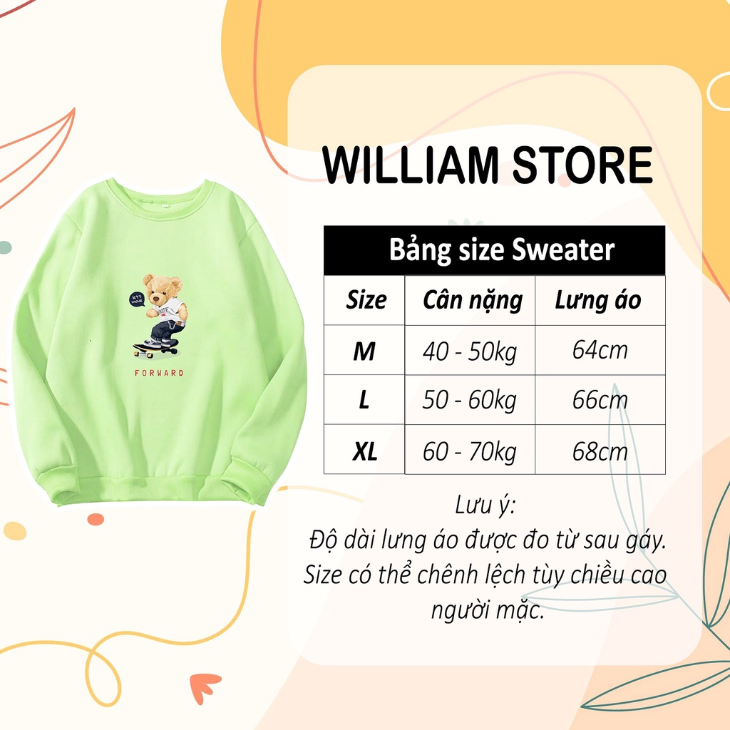 [FREESHIP_50K] Áo sweater nam nữ in hình PEW PEW dễ thương, chất nỉ dày dặn, hợp làm áo cặp William - DS124