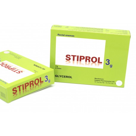 [GIÁ GỐC] STIPROL 3G Gel thụt trực tràng, táo bón hộp 6 gói