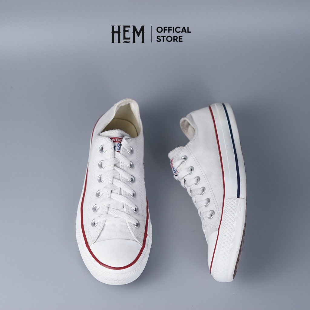 GIÀY NAM NỮ CONVERSE TRẮNG CỔ THẤP REAL 2HAND COND 8+