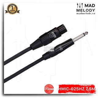 Hosa Pro Microphone Cable HMIC-025HZ (7.5m) (REAN XLR3F - 1/4in TS) (Dây cáp Micro dynamic 6ly 6.35mm TS, Brand New)