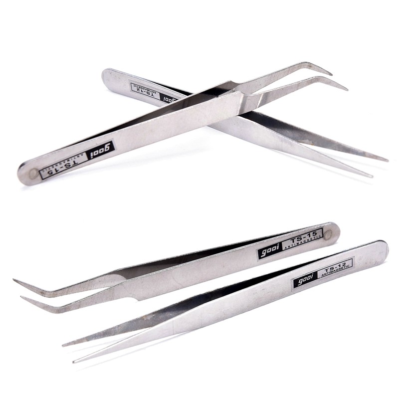 Set 2 Nhíp Inox Gắp Lông Mi / Trang Trí Móng Nghệ Thuật