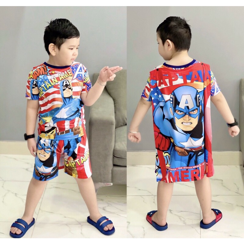 Đồ bộ bé trai siêu nhân 3D size đại
