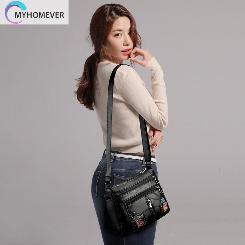 Túi Xách Da Cừu In Hoa Xinh Xắn Dành Cho Nữ