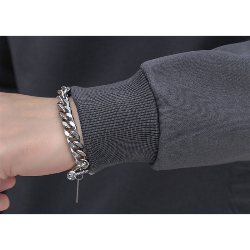 Áo Sweater Cổ Tròn Tay Dài Dáng Rộng Thời Trang Cho Nam Giới