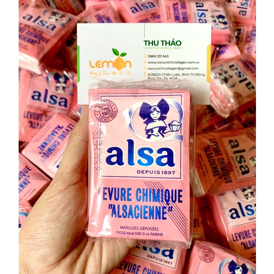 Bột nở ALSA (Bột nổi baking powder) hàng Pháp - Gói 11g mẫu mới - Sỉ giá tốt