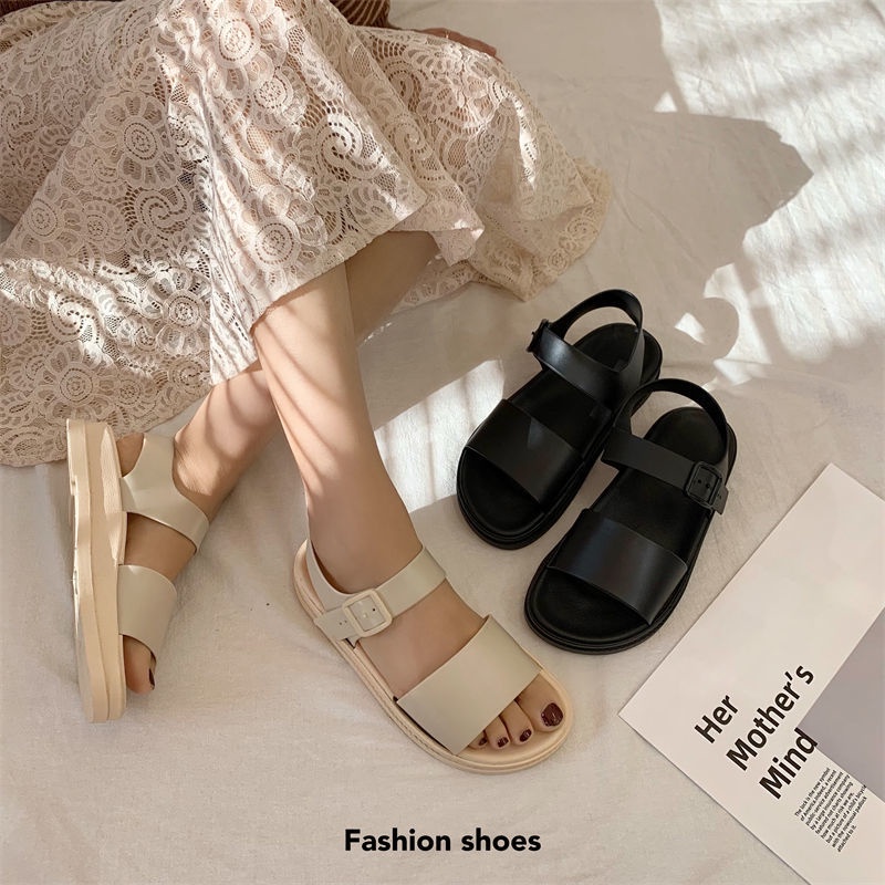 Oeggeo shop Xăng đan Đế Bằng Hở Ngón Cho Nữ