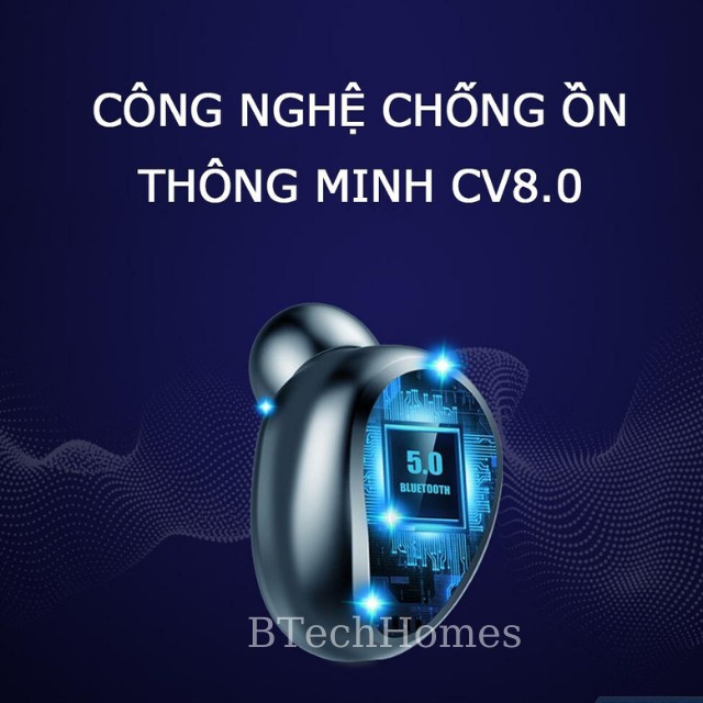 Tai Nghe Không Dây Tai Nghe Bluetooth Không Dây F9 Chống Nước IPX7, Chống Ồn Tích Hợp Sạc Dự Phòng 2500mAh