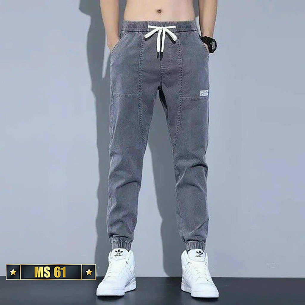 Quần jeans nam màu xanh chất bò bo chun chân phong cách cao cấp co giãn tốt,quần jean nam thời trang cao cấp