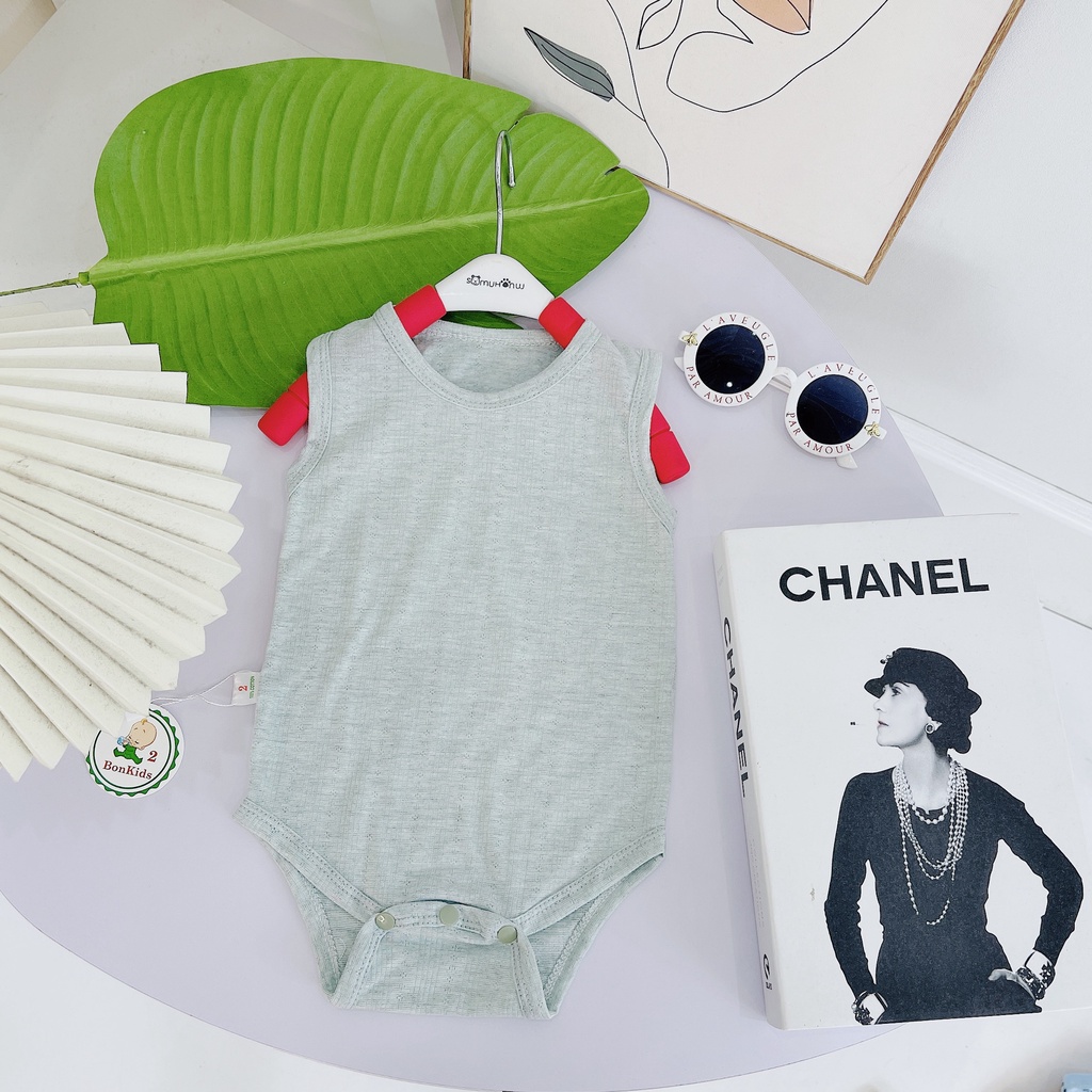 Bodysuit ngắn tay, body chip cho bé sơ sinh vải Thông hơi cao cấp, mềm mại, co giãn 4 chiều, thấm hút mồ hôi - BC07