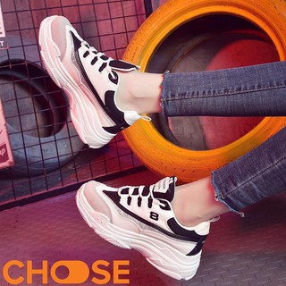 giày snacker Giày Nữ Sneaker Độn Đế ULZANG Thể Thao Tăng Chiều Cao Phối Màu Cá Tính G2902 ,