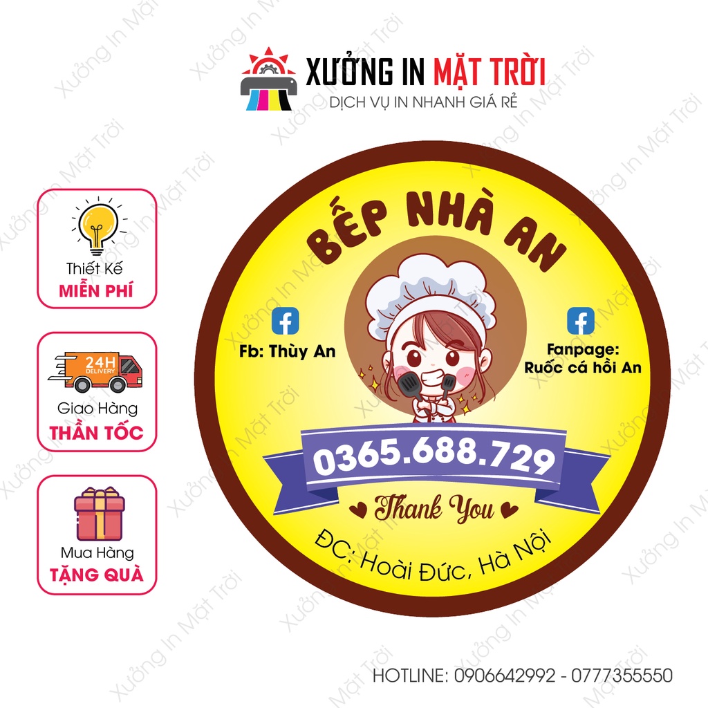 In tem dán, sticker khổ a3, thiết kế theo yêu cầu!