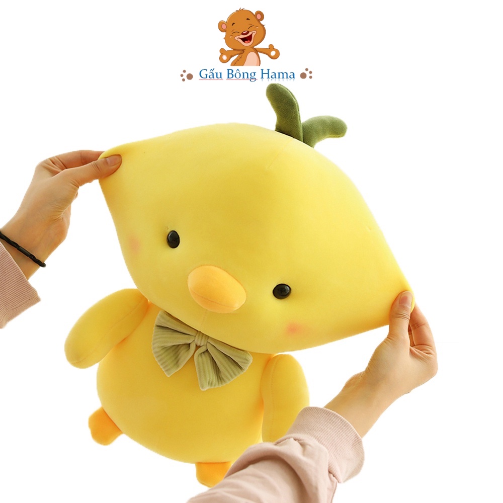 Gấu Bông Gà Nơ Bông Siêu Dễ Thương Mềm Mịn Gấu Bông Hama