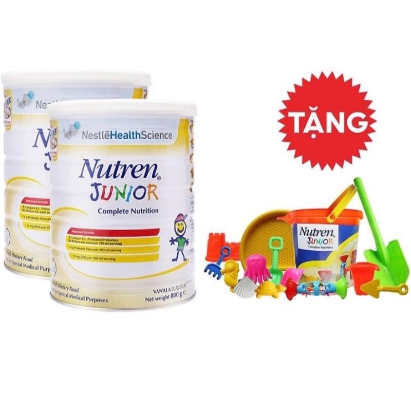 (Tặng bộ mền gối)-Combo 2 lon Nutren Junior 800g