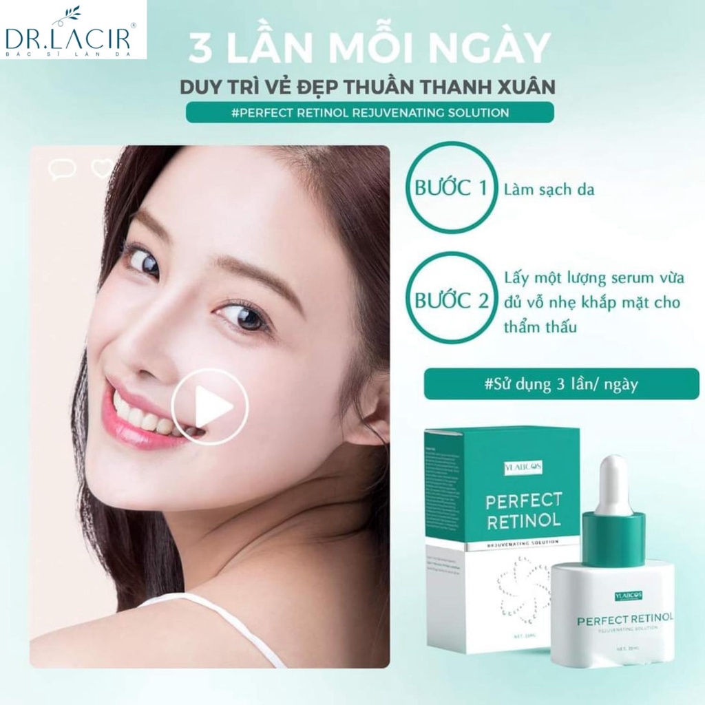 Serum và Kem trẻ hóa da Retinol Dr.lacir LM33