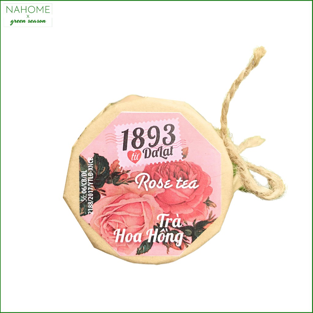 Trà Hoa hồng Đà Lạt sấy khô tốt cho sức khỏe, chống cảm, cải thiện hệ tiêu hóa, dưỡng da, Trà Đà Lạt 1893 Nahome
