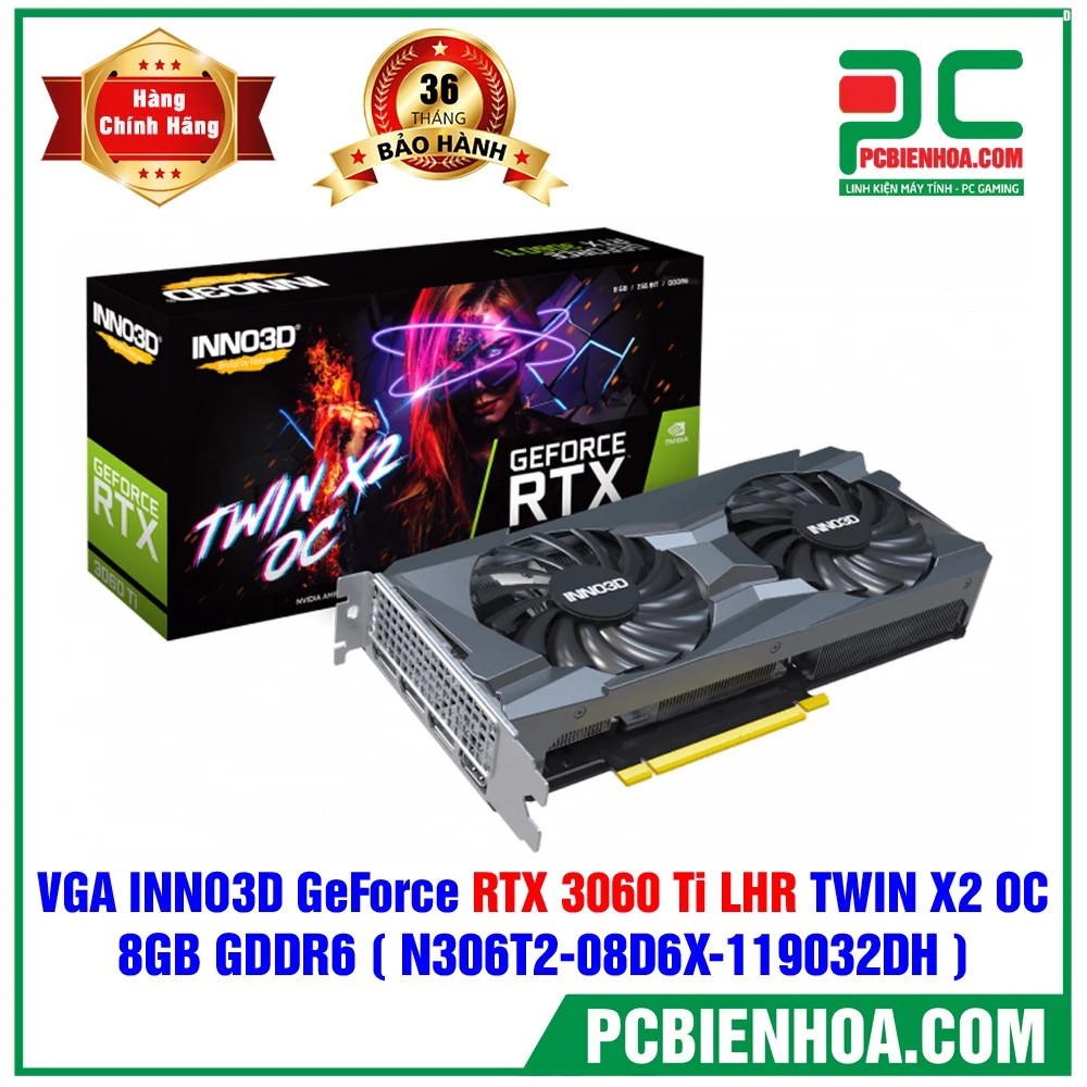 VGA INNO3D GEFORCE RTX 3060 TI TWIN X2 OC 8GB GDDR6 LHR