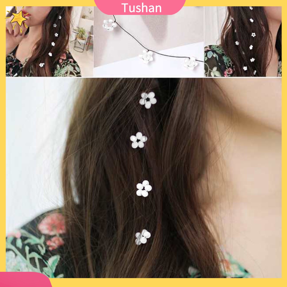 Kẹp tóc hoa vải dài xinh xắn cho nữ