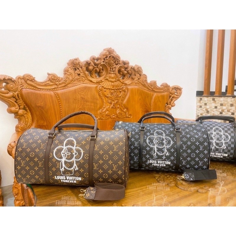 Túi Trống Du Lịch Hoạ Tiết L.V, Túi Xách Du Lịch Mẫu Mới