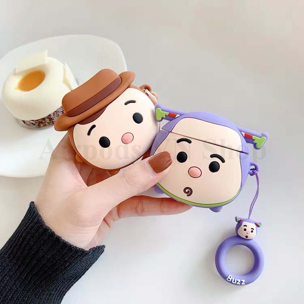 [Hàng loại Ốp case Airpods 1/2 Buzz and Woody silicon 3d cao cấp