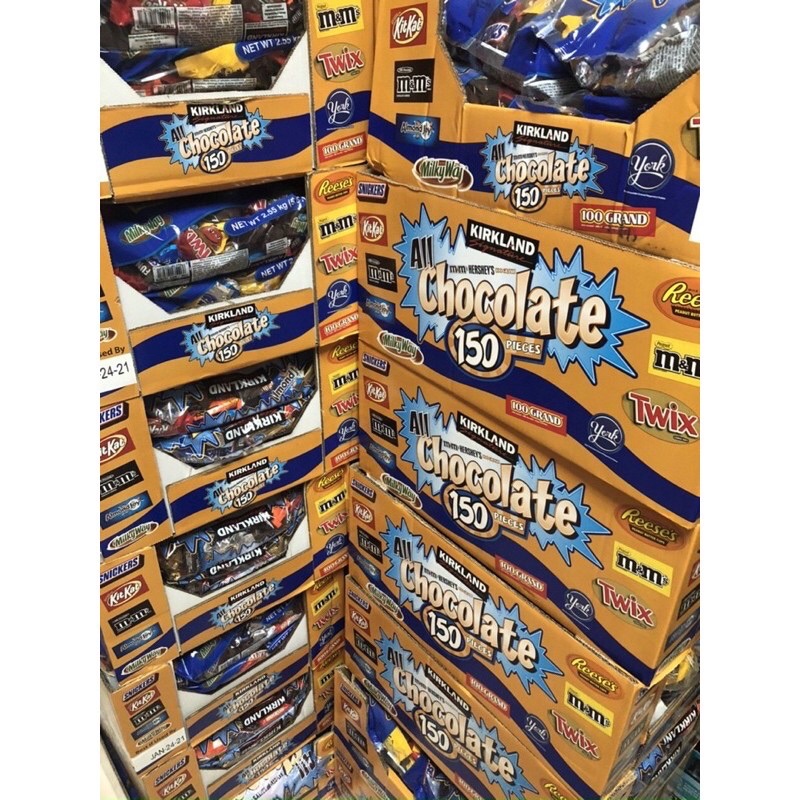 KẸO SÔ CÔ LA TỔNG HỢP ALL CHOCOLATE KIRKLAND 2,55 kg