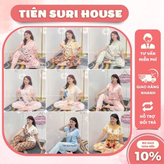 Đồ bộ pyjama tay ngắn lụa latin thiết kế cao cấp booboo-tiên suri house