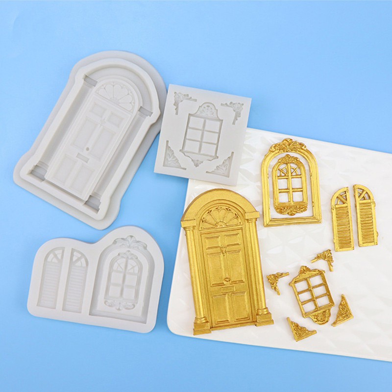 Khuôn silicone Tạo Hình Khung Cửa Sổ Trang Trí Bánh Kẹo Giáng Sinh