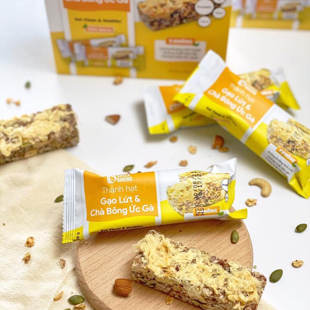 Thanh protein bar gạo lứt & chà bông ức gà dinh dưỡng giúp ăn kiêng, giảm cân | BigBuy360 - bigbuy360.vn