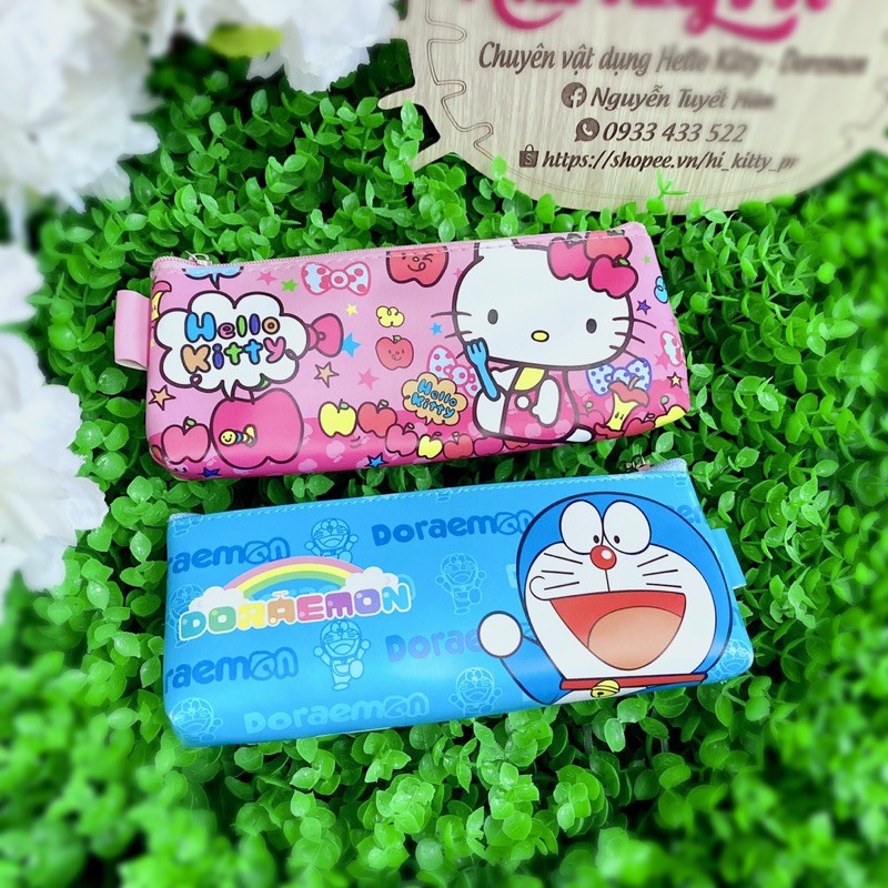 TÚI ĐỰNG BÚT VIẾT THƯỚC HELLO KITTY - DOREMON DORAEMON