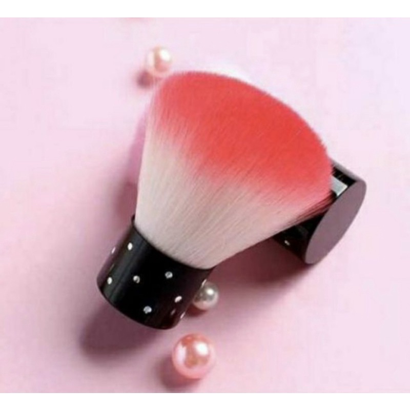 Chổi phủo bụi Nail lông hồng,đánh phấn trang điểm