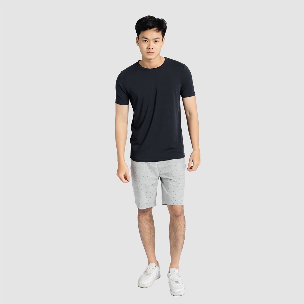 Áo thun nam cổ tròn basic CIZA vải cotton dày dặn, co giãn, tay ngắn, trẻ trung size S M L XL 4 màu ATNB01