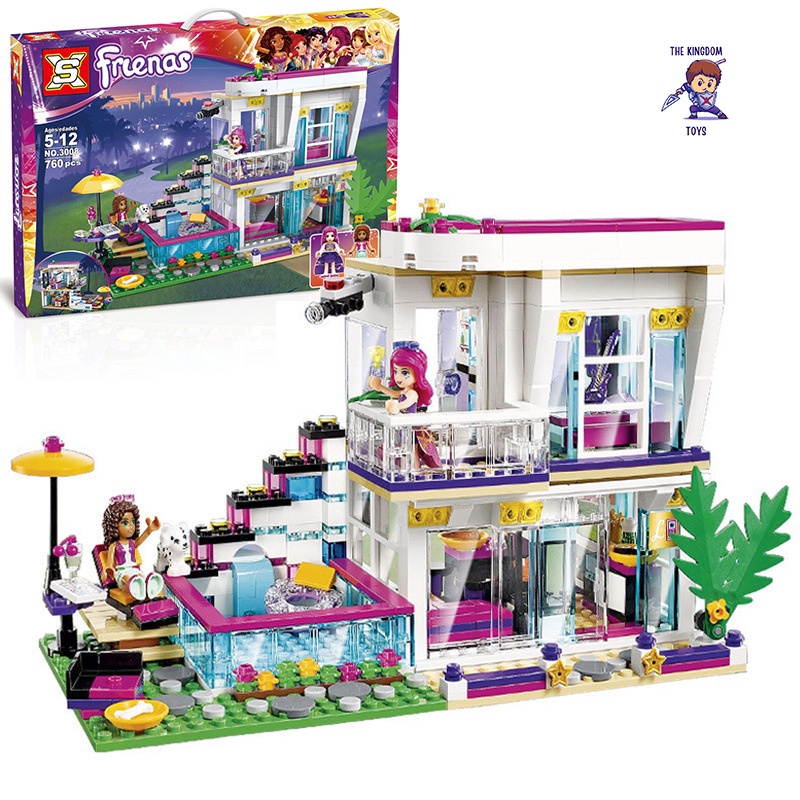 Đồ Chơi Lắp Ráp Mô Hình Ngôi Nhà Biệt Thự Ngôi Sao Livi Và Andrea Đồ Chơi Bé Gái 3008
