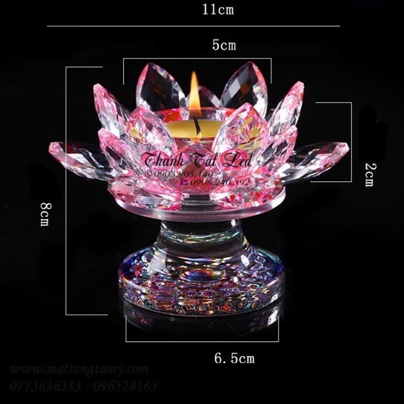 Chân Nến Pha Lê 9Cm