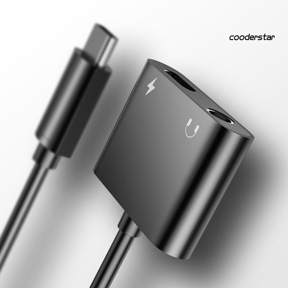 Đầu chuyển đổi âm thanh tai nghe 2 trong 1 Type-C sang 3.5mm chuyên dụng