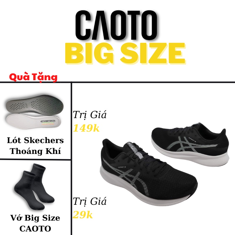 Chạy Bộ Đen Trắng Big Size - Giày Thể Thao Big Size Nam 45 46 47 48