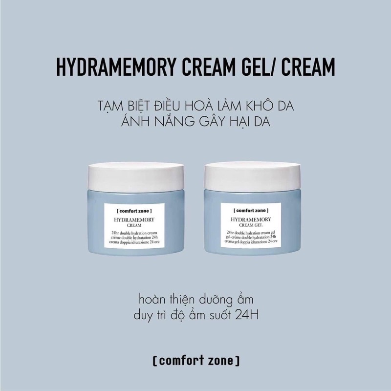 Kem Dưỡng Ẩm Comfort Zone Hydramemory Cream và Comfort Zone Hydramemory Cream Gel