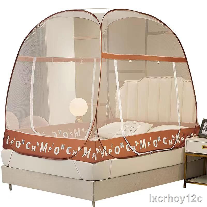 ✓♘♞Cửa lưới chống muỗi Yurt vải đôi có đáy được mã hóa miễn phí lắp đặt hộ gia đình rơi cho trẻ em Giường 1,51,8m