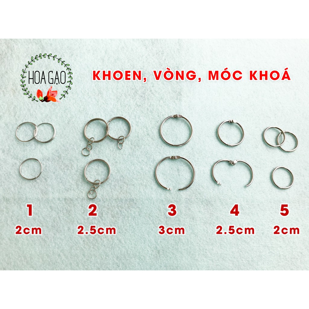 Khoen tròn GKK1 làm sách vải, móc khoá, sổ tay handmade HGkhoen