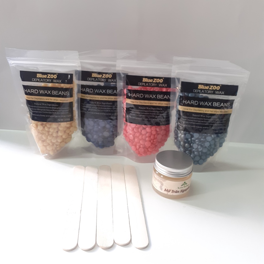COMBO (Miễn phí que lấy sáp) Sáp wax tẩy lông nóng dạng hạt đậu Hair Wax Bean nhiều màu để khách yêu lựa chọn | BigBuy360 - bigbuy360.vn